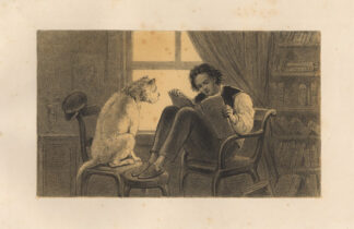 Antique Satire Print-SUBJECTIVE-OBJECTIVE-DOG-Ver Huell-1873
