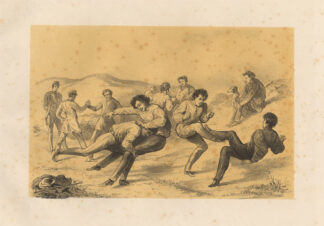 Antique Satire Print-FIGHTING TO PREPARE FOR DEBATE-SPORT-Ver Huell-1873