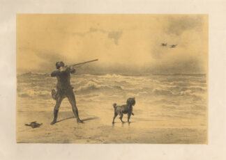 Antique Satire Print-COAST-BIRD-SHOOTING-HUNTING-Ver Huell-1873