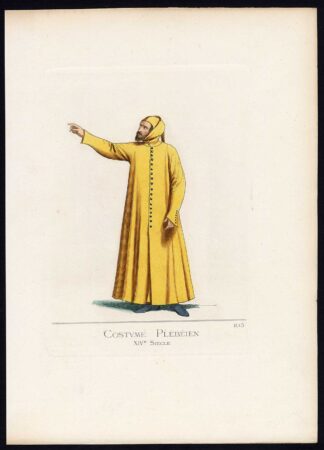 Antique Print-PLEBEIAN COSTUME-ITALY-MIDDLE AGES-PLATE 103-Bonnard-Mercuri-1860