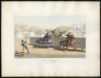 Antique Print-KNIGHT-TOURNAMENT-MIDDLE AGES-COSTUME-PL 106-Bonnard-Mercuri-1860