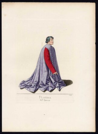 Antique Print-BARTOLOMEO PLATINA-RENAISSANCE-COSTUME-PL 116-Bonnard-Mercuri-1860