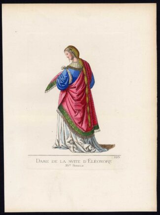 Antique Print-QUEEN ELEANOR OF VISEU-PORTUGAL-LADY-PL 123-Bonnard-Mercuri-1860