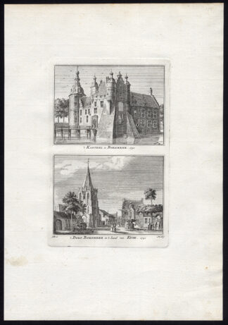 Antique Print-BOXMEER-CUIJK-CASTLE-VILLAGE-Spilman-De Beijer-1746