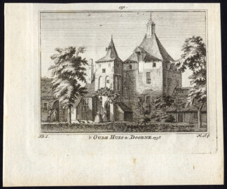 Antique Print-DEURNE-OLD CASTLE-DOORNE-Spilman-De Beijer-1746