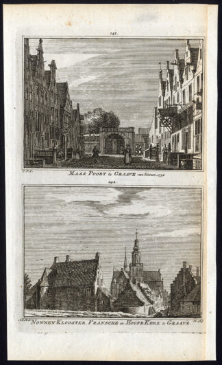 Antique Print-GRAVE-MAASPOORT-NUNNERY-CHURCH-Spilman-De Beijer-1746
