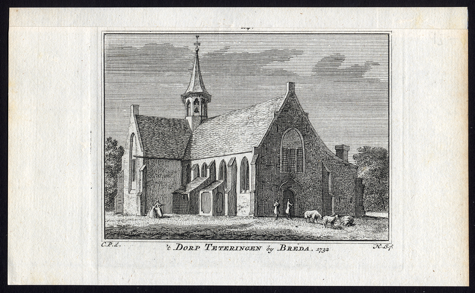 , Antique Print-TETERINGEN-BREDA-VILLAGE-Spilman-De Beijer-1746, Pictura Antique Prints