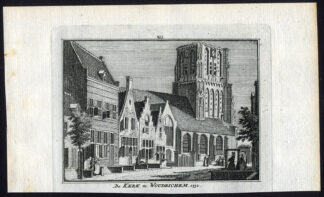 Antique Print-WOUDRICHEM-CHURCH-Spilman-De Beijer-1746
