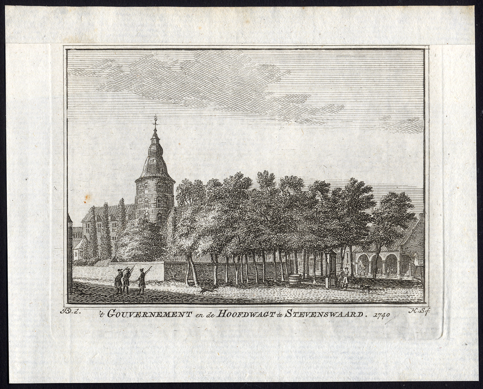 , Antique Print-STEVENSWEERT-GOUVERNMENT-CITY GUARD-Spilman-De Beijer-1746, Pictura Antique Prints