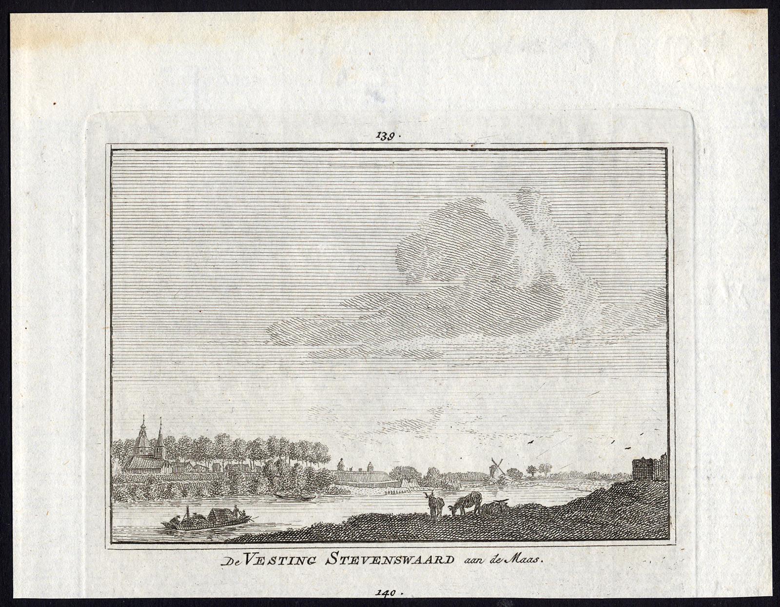 , Antique Print-STEVENSWEERT-FORTRESS-Spilman-De Beijer-1746, Pictura Antique Prints