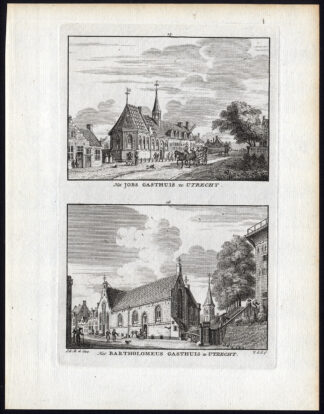 Antique Print-UTRECHT-JOBS GASTHUIS-BARTHOLOMEUS GASTHUIS-Spilman-De Beijer-1746