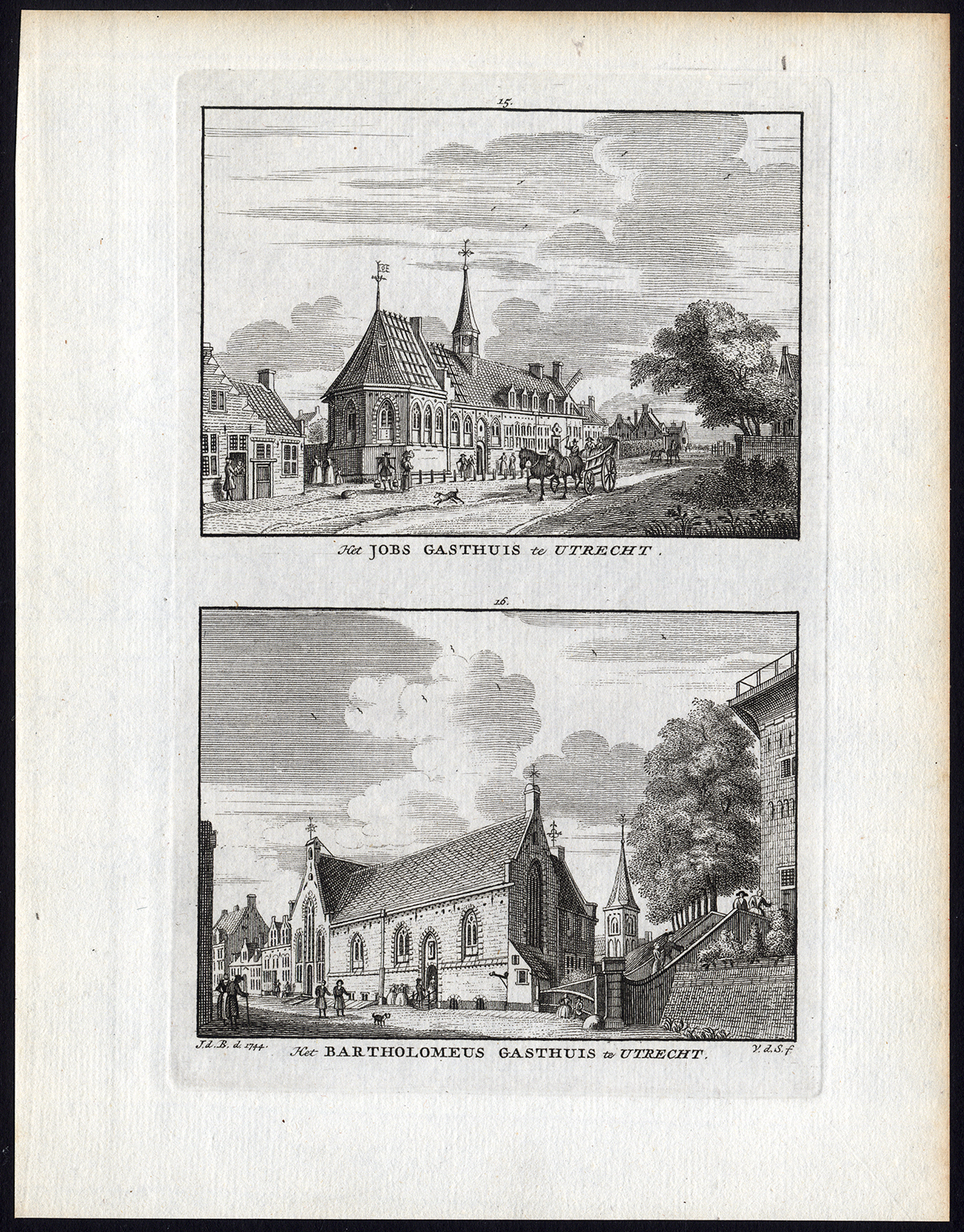 , Antique Print-UTRECHT-JOBS GASTHUIS-BARTHOLOMEUS GASTHUIS-Spilman-De Beijer-1746, Pictura Antique Prints