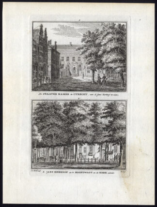 Antique Print-UTRECHT-STATENKAMER-SINT JANS CEMETRY-Spilman-De Beijer-1746