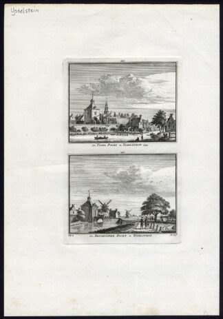Antique Print-IJSSELSTEIN-IJSSEL POORT-BENSKOPER POORT-Spilman-De Beijer-1746