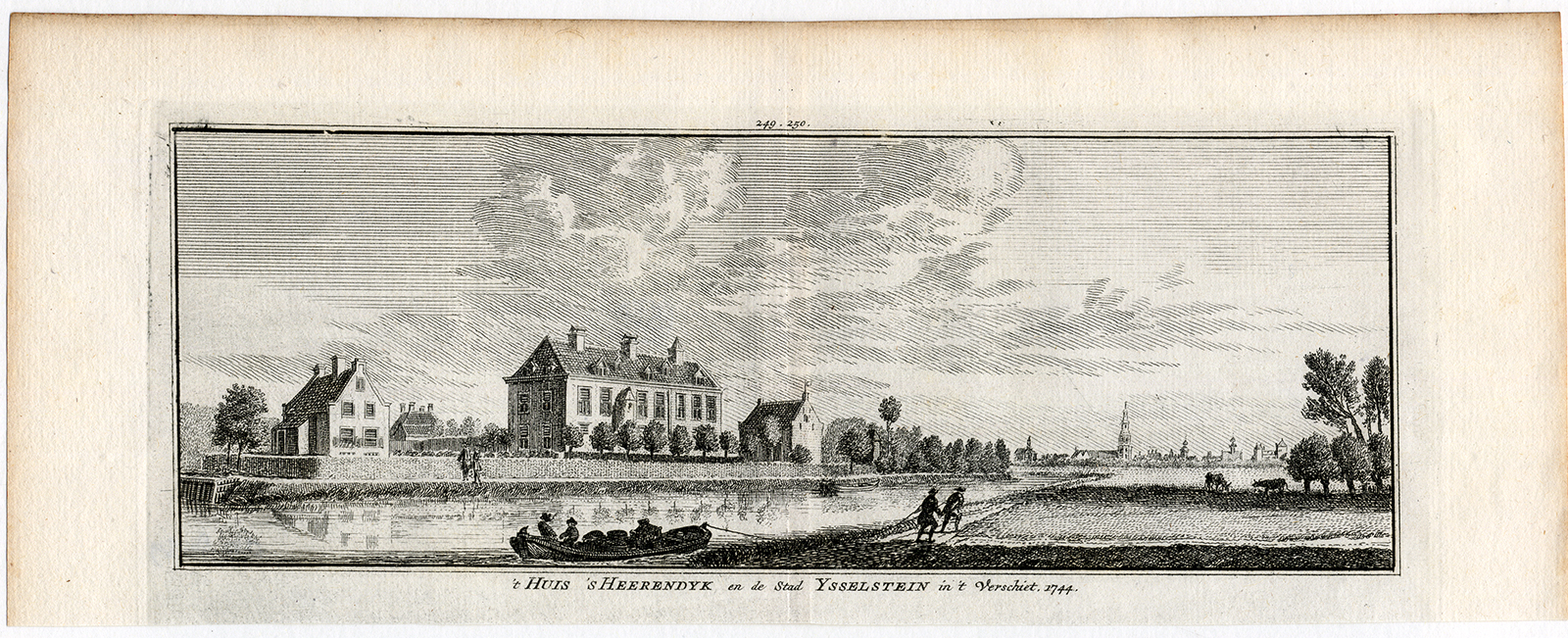 , Antique Print-IJSSELSTEIN-‘S HEERENDIJK-CASTLE-Spilman-De Beijer-1746, Pictura Antique Prints