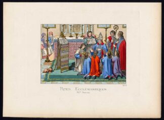 Antique Print-ECCLASIASTICAL RITES-RENAISSANCE-PLATE 135-Bonnard-Mercuri-1860