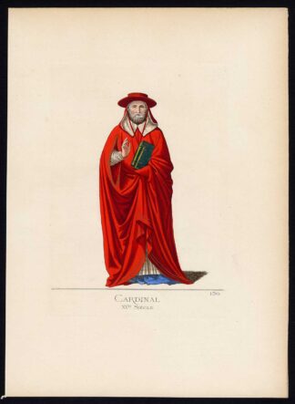 Antique Print-CARDINAL-POPE-RENAISSANCE-PLATE 136-Bonnard-Mercuri-1860