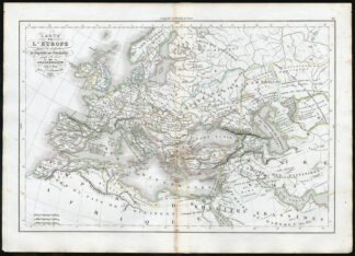 Antique Print-MIDDLE AGES-EUROPE-OSTROGOTHS-CHARLEMAGNE-Delamarche-1840