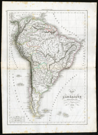 Antique Print-SOUTH AMERICA-BRAZIL-PERU-CHILI-ARGENTINA-Delamarche-1840