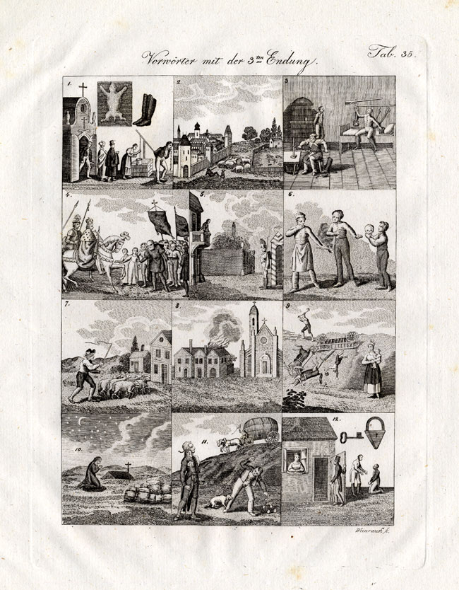 , Antique Print-SHEPHARD-SHEEP-KING-HORSE-Czech-1844, Pictura Antique Prints