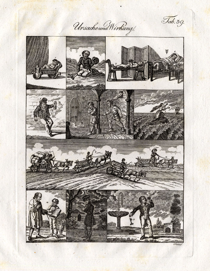 , Antique Print-HORSE-FOUNTAIN-DOG-PRISON-Czech-1844, Pictura Antique Prints