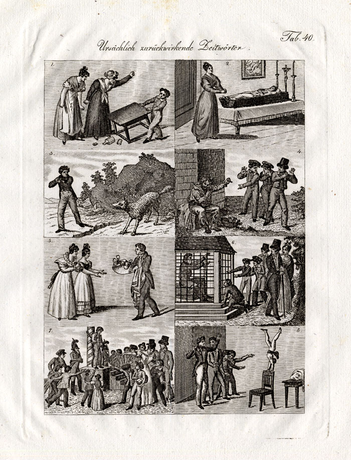, Antique Print-HUMAN BEHAVIOUR-RESPONSE-Czech-1844, Pictura Antique Prints