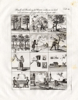Antique Print-SIGN LANGUAGE-EDUCATION-Czech-1844