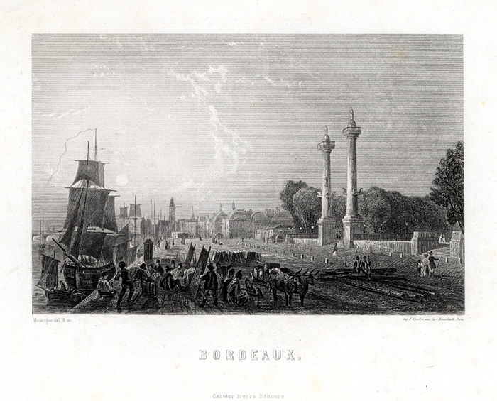 , Antique Print-BORDEAUX-FRANCE-Gregoire-Rouargue-1876, Pictura Antique Prints