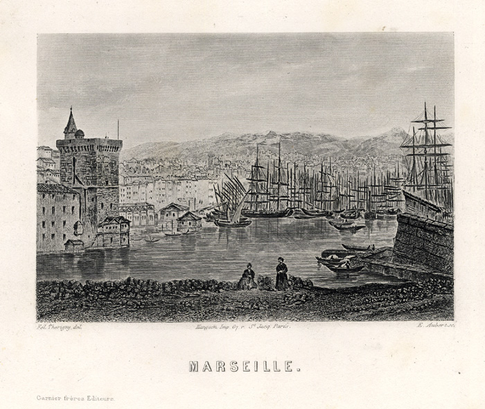 , Antique Print-MARSEILLE-FRANCE-Gregoire-Thorigny-1876, Pictura Antique Prints