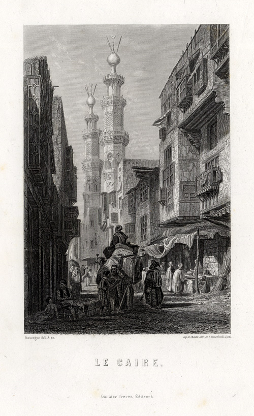 , Antique Print-CAIRO-EGYPT-Gregoire-Rouargue-1876, Pictura Antique Prints