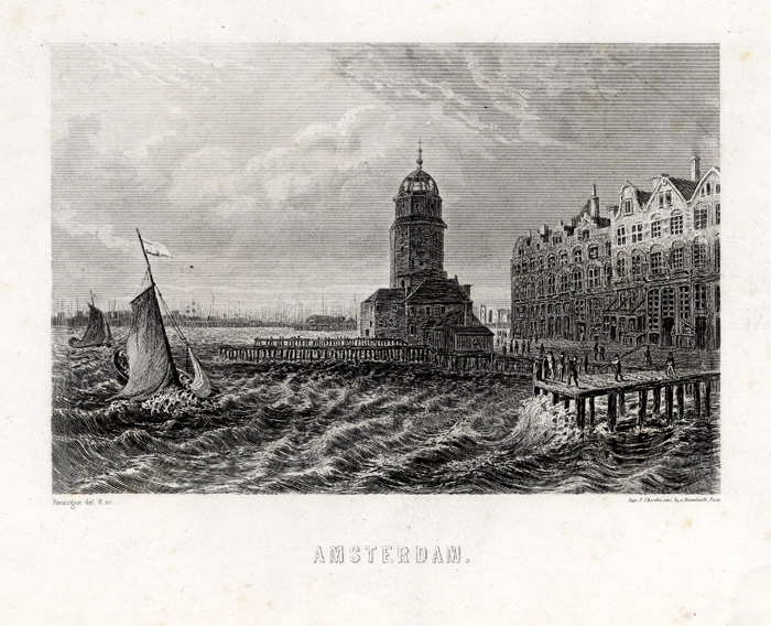 , Antique Print-AMSTERDAM-NETHERLANDS-Rouargue-1876, Pictura Antique Prints