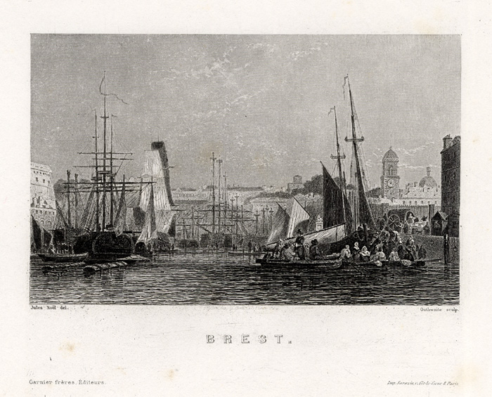 , Antique Print-BREST-FRANCE-Gregoire-Outhwaite-Noel-1876, Pictura Antique Prints