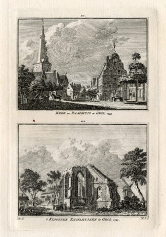 Antique Print-GROENLO-NETHERLANDS-Spilman-1743