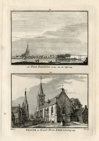 Antique Print-DOESBURG-NETHERLANDS-IJSSEL-Spilman-1743