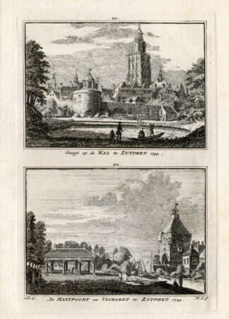 Antique Print-ZUTPHEN-NETHERLANDS-VISMARKT-Spilman-1743