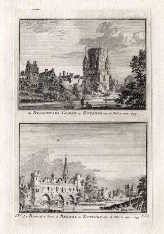 Antique Print-ZUTPHEN-NETHERLANDS-BERKEL-Spilman-1743