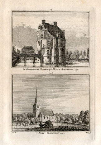 Antique Print-SPANKEREN-NETHERLANDS-CASTLE-Spilman-1743