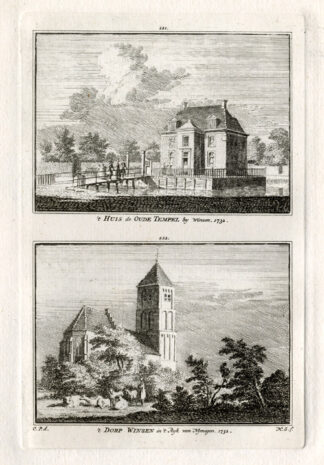 Antique Print-WINSEN-NIJMEGEN-NETHERLANDS-Spilman-1743