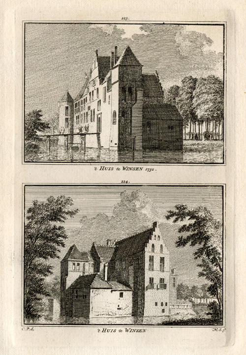 , Antique Print-WINSEN-CASTLE-NETHERLANDS-Spilman-1743, Pictura Antique Prints