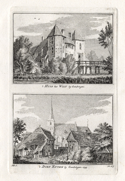 , Antique Print-ETTEN-WILT-NETHERLANDS-Spilman-1743, Pictura Antique Prints