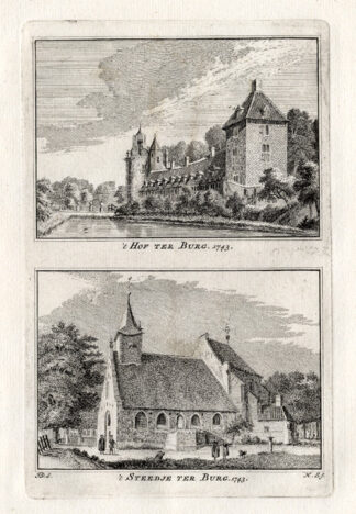 Antique Print-TERBORG-CASTLE-NETHERLANDS-Spilman-1743