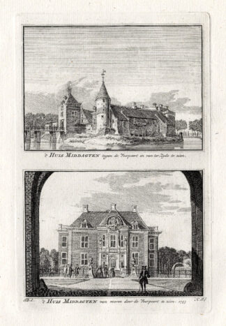 Antique Print-MIDDAGTEN-CASTLE-NETHERLANDS-Spilman-1743