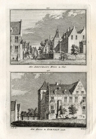 Antique Print-TIEL-ECHTELD-NETHERLANDS-Spilman-1743
