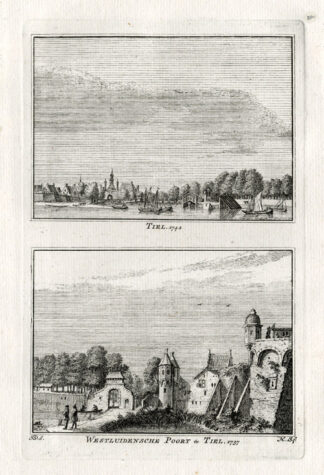 Antique Print-TIEL-GELDERLAND-NETHERLANDS-Spilman-1743