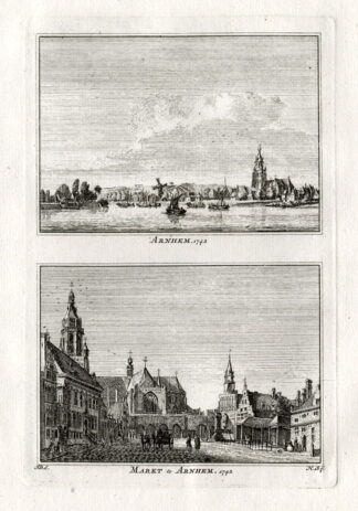 Antique Print-ARNHEM-MARKET-NETHERLANDS-Spilman-1743