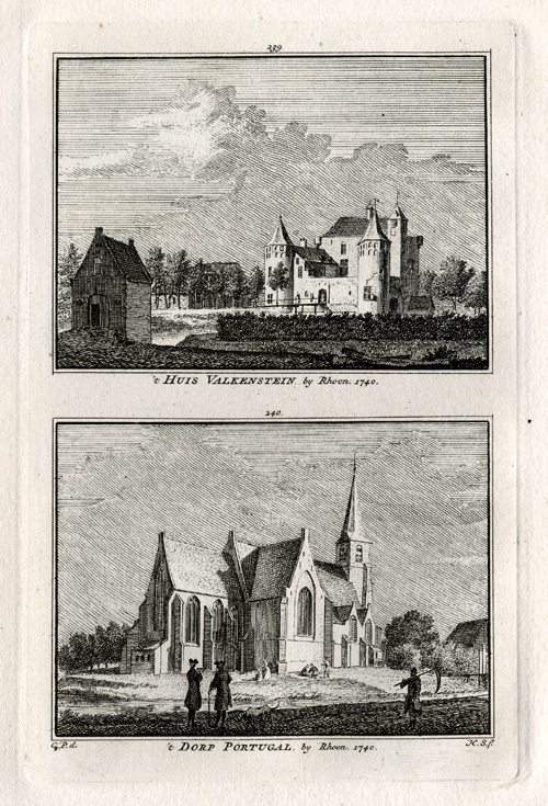 , Antique Print-POORTUGAAL-RHOON-NETHERLANDS-Spilman-1743, Pictura Antique Prints