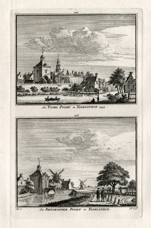 , Antique Print-IJSSELSTEIN-NETHERLANDS-Spilman-1743, Pictura Antique Prints