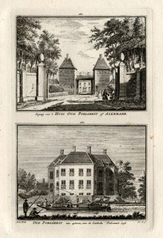 Antique Print-OEGSTGEEST-OUD POELGEEST-ALKEMADE-NETHERLANDS-Spilman-1743