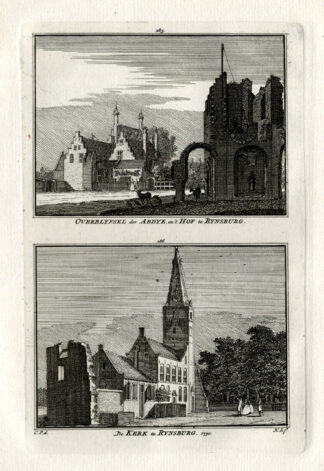 Antique Print-RIJNSBURG-CHURCH-NETHERLANDS-Spilman-1743