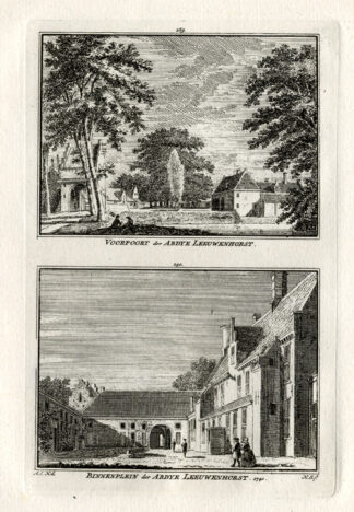 Antique Print-ABDIJ LEEUWENHORST-NOORDWIJKERHOUT-NETHERLANDS-Spilman-1743